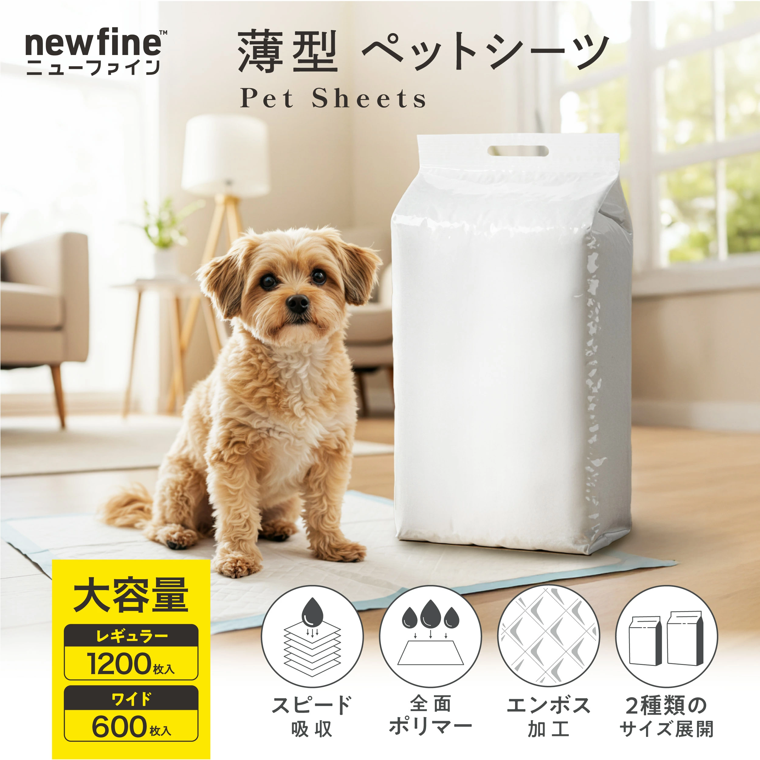 大容量薄型ペットシーツ